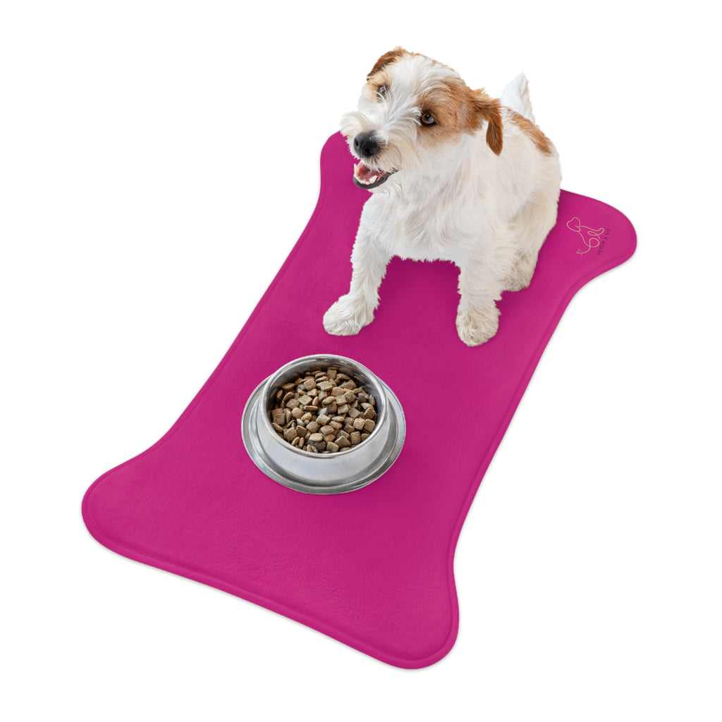 Pink Bone Pet Feeding Mat