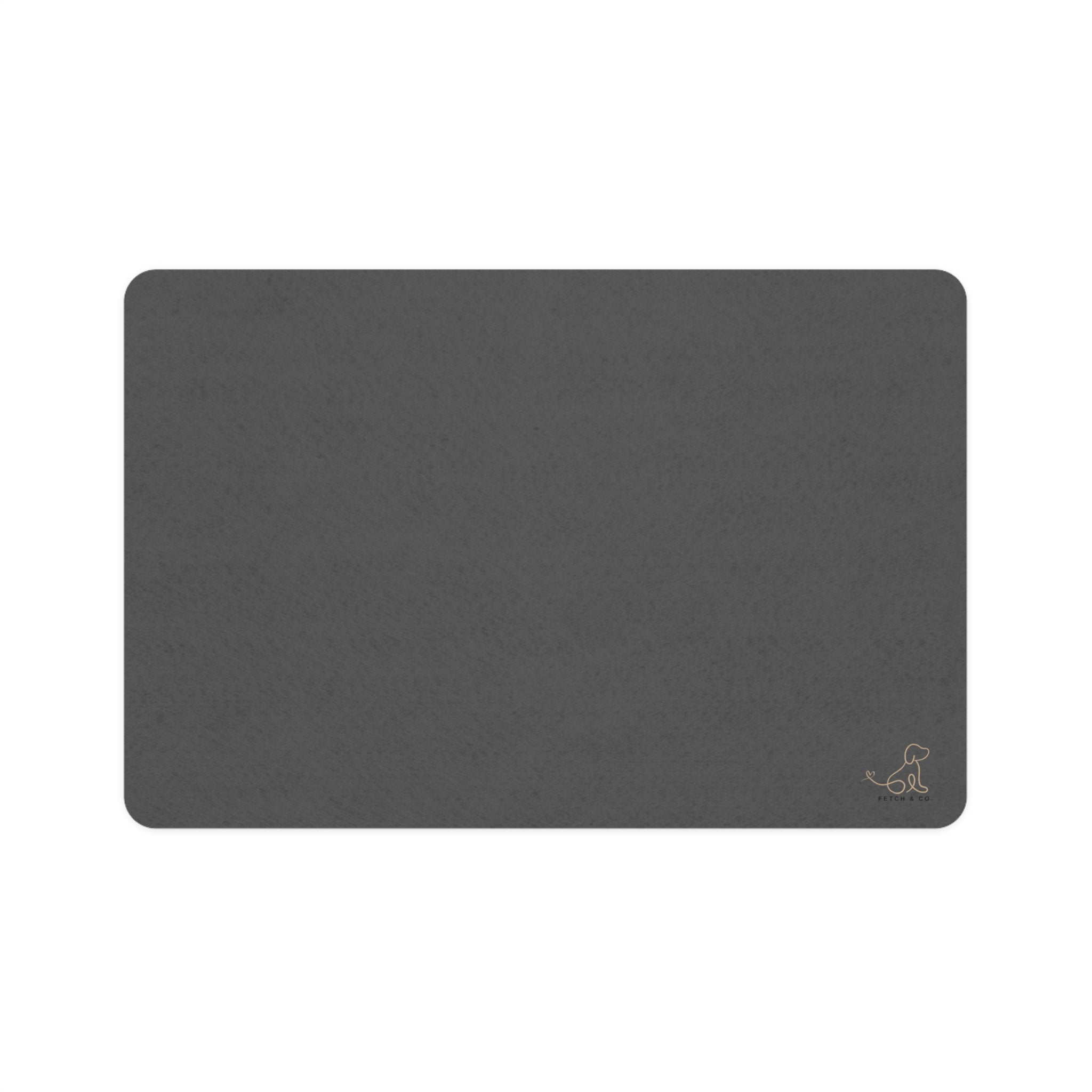 Gray Dog Bowl Mat