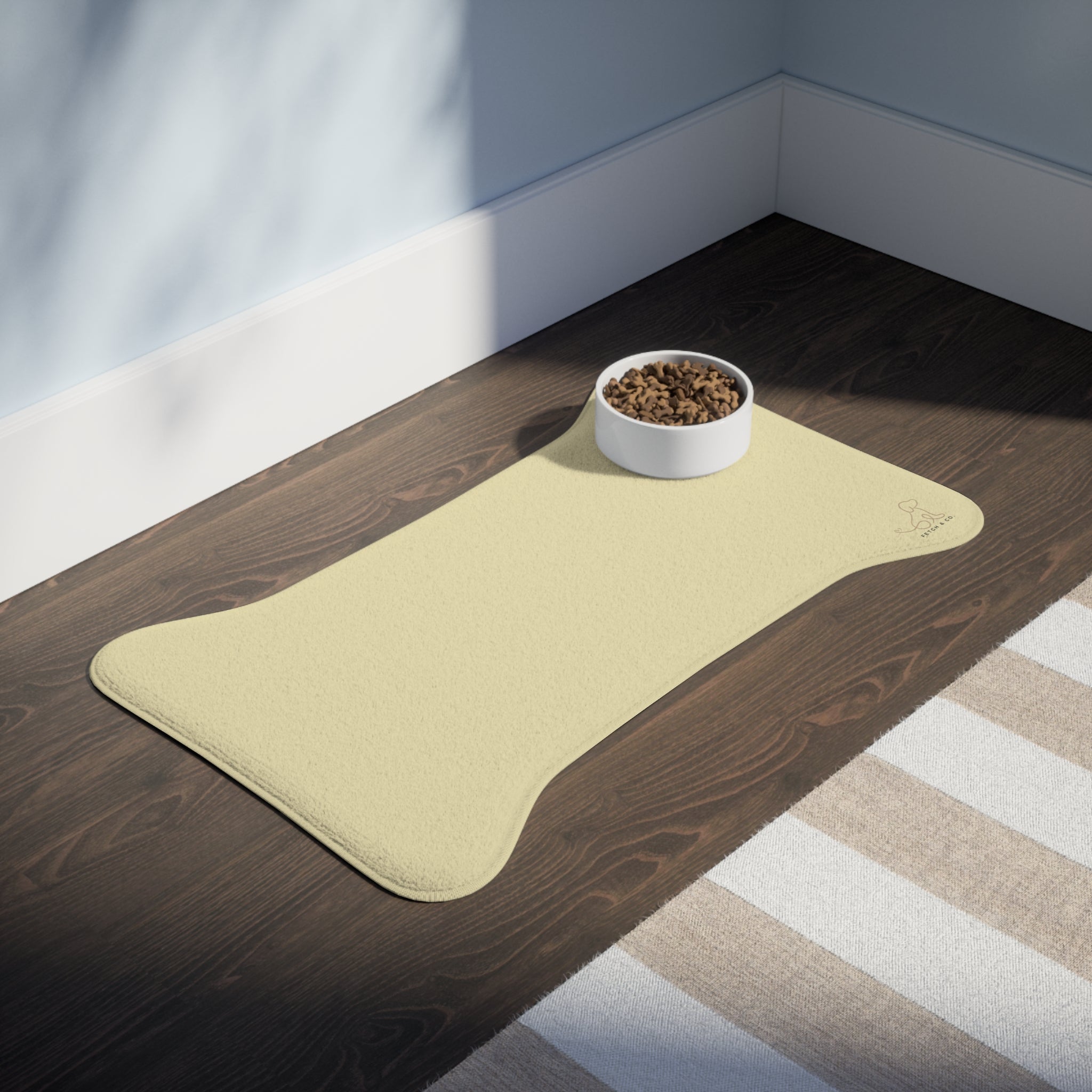 Yellow Bone Pet Feeding Mat