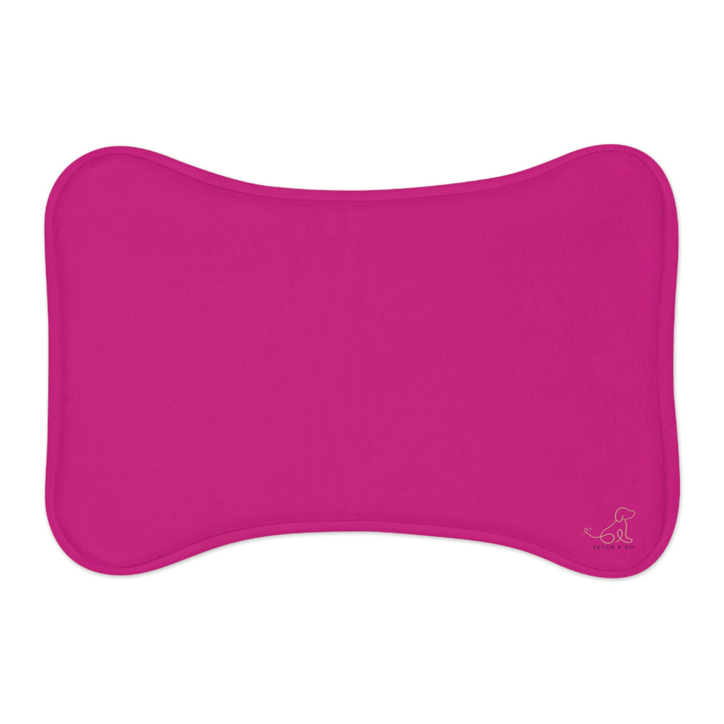 Pink Bone Pet Feeding Mat