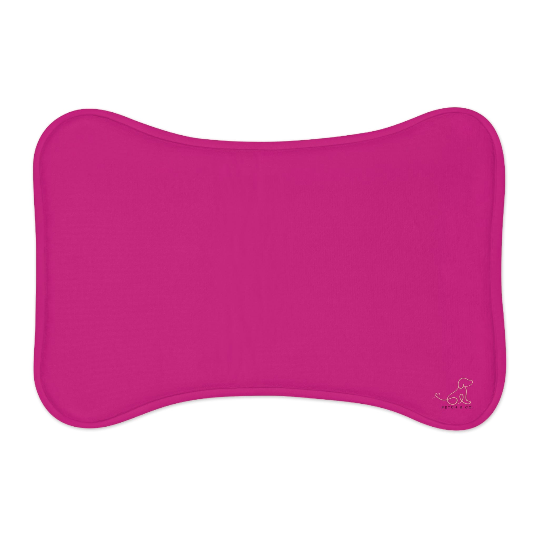 Pink Bone Pet Feeding Mat