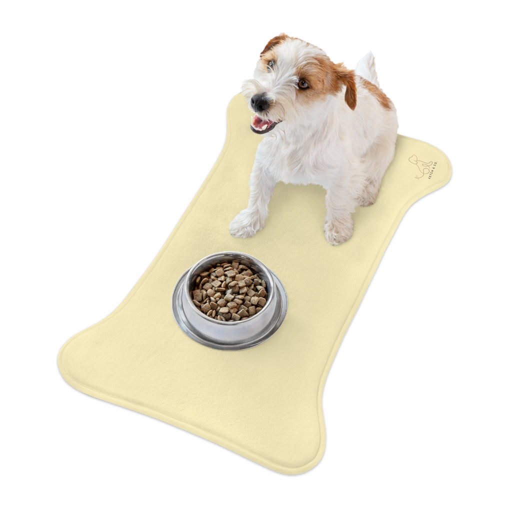 Yellow Bone Pet Feeding Mat