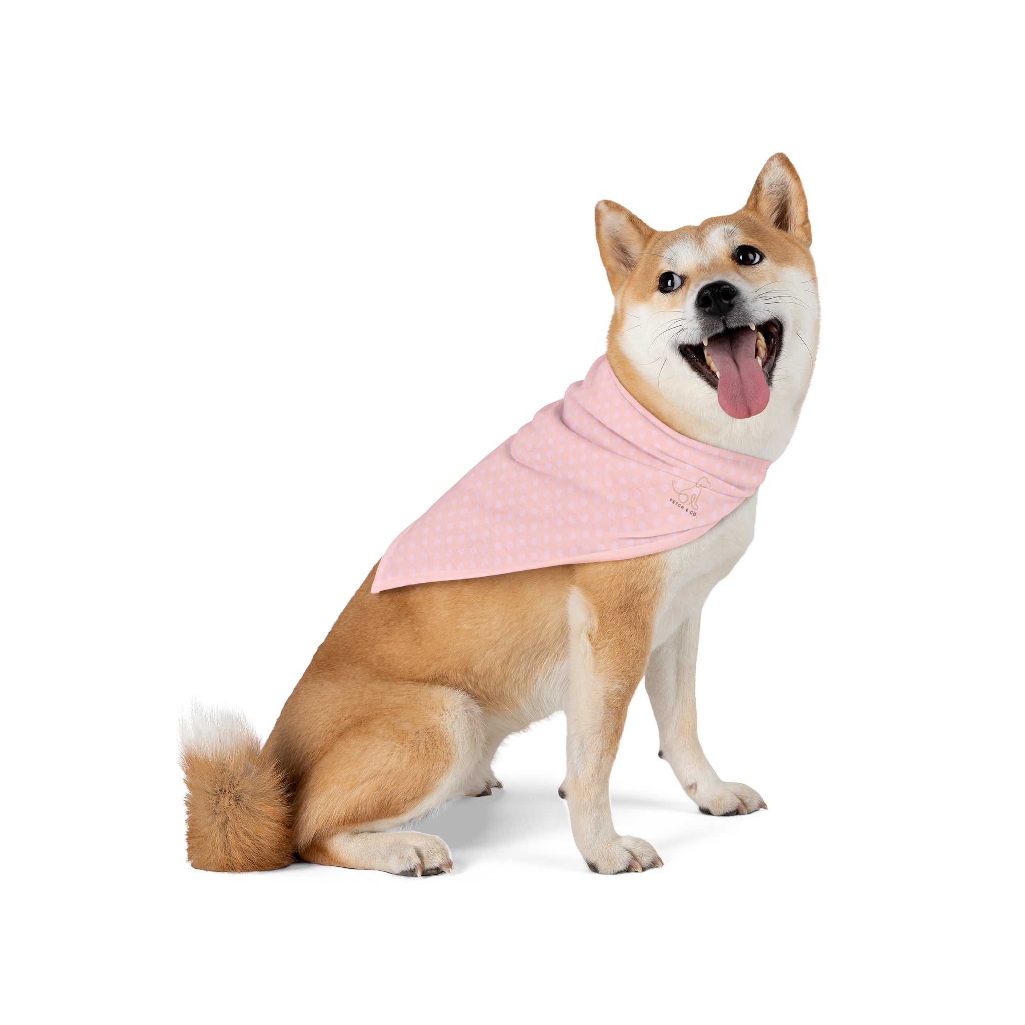 Pink Polka Dot Pet Bandana