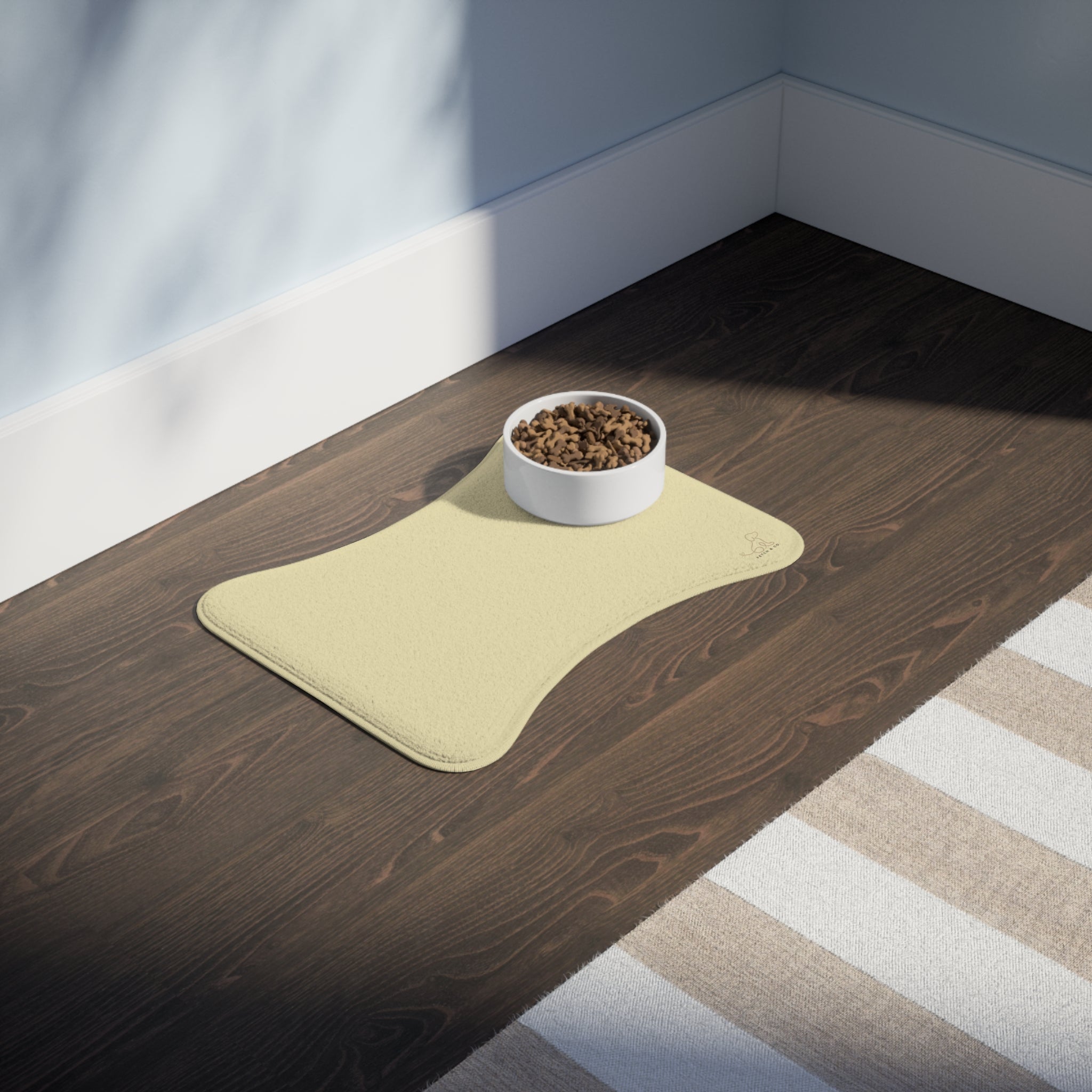 Yellow Bone Pet Feeding Mat