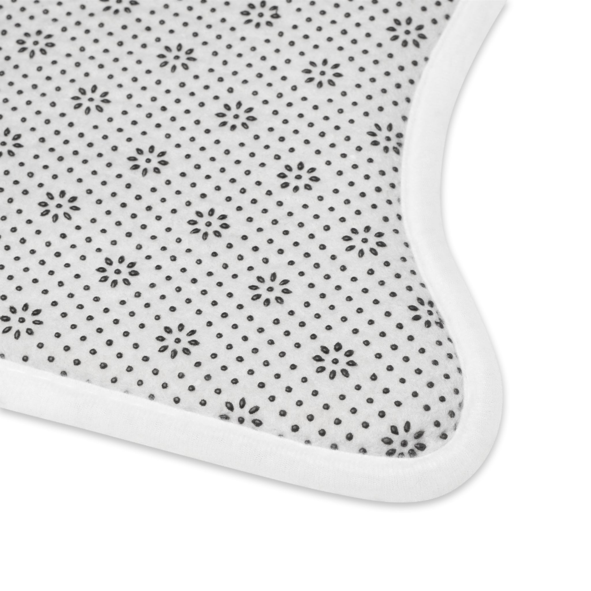 Gray Bone Paw Print Pet Feeding Mat