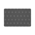 Gray PawPrint Dog Bowl Mat