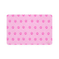 Pink PawPrint Dog Bowl Mat