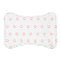 White Bone Paw Print Pet Feeding Mat