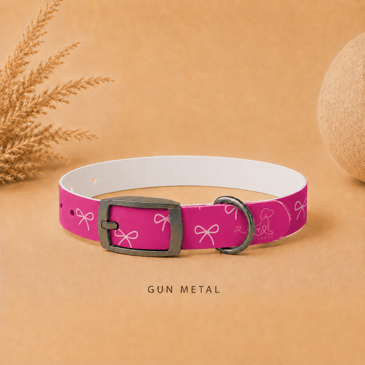 Pink Ribbon Dog Collar