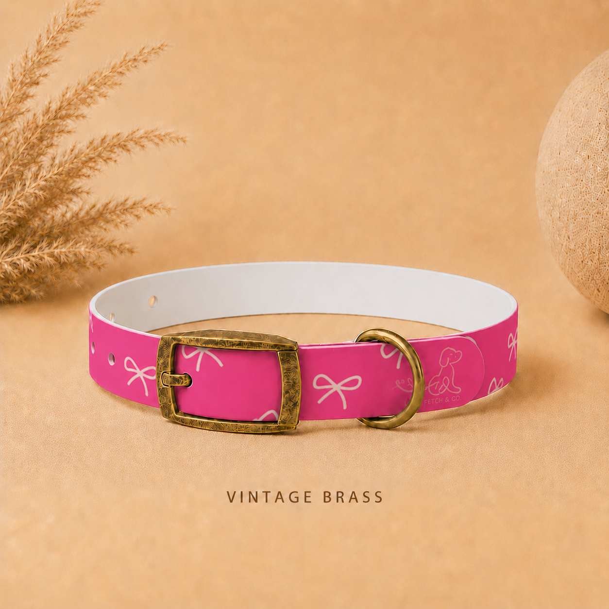 Pink Ribbon Dog Collar