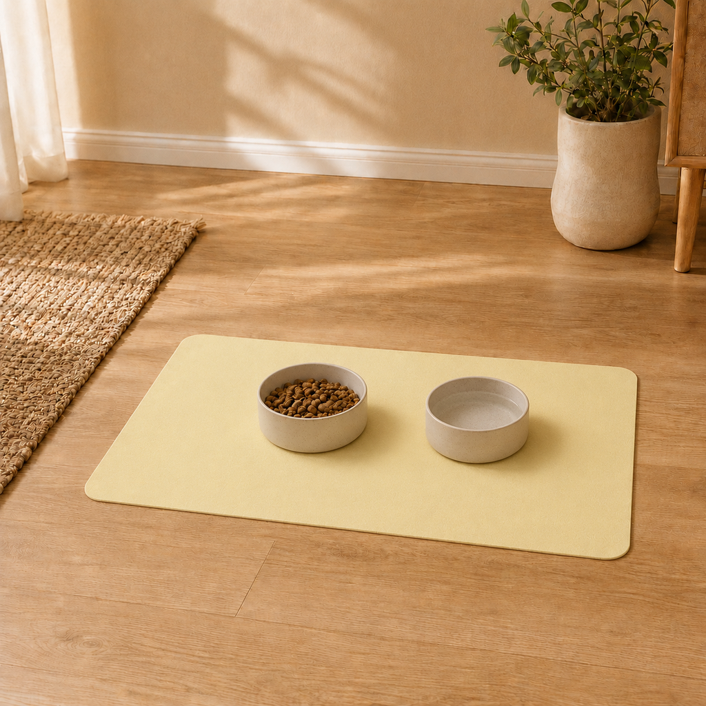 Yellow Pet Feeding Mat