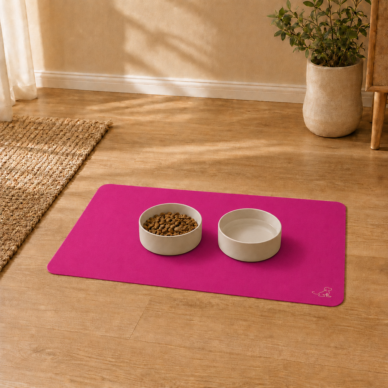 Pink Pet Feeding Mat