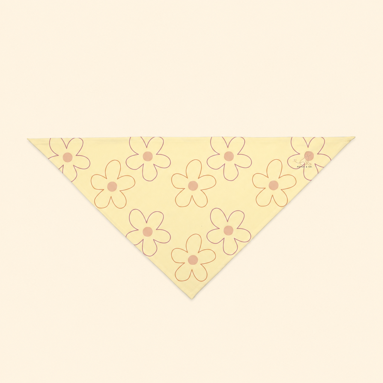 Yellow Floral Pet Bandana