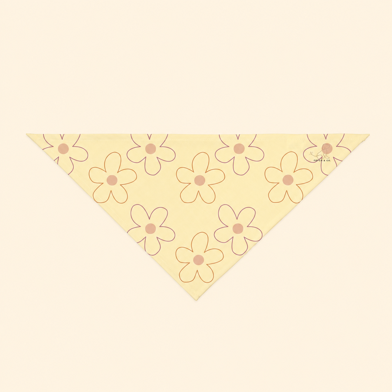 Yellow Floral Pet Bandana