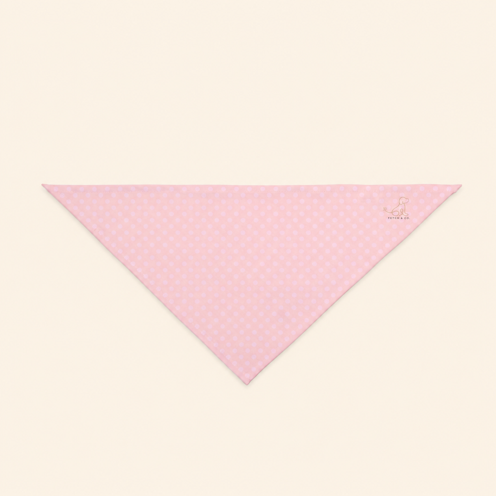Pink Polka Dot Pet Bandana