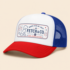 4th of July Trucker Hat — Patriotic Red, White & Blue Foam Cap