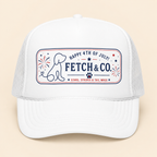 4th of July Trucker Hat — Patriotic Red, White & Blue Foam Cap