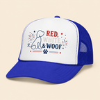 4th of July Trucker Hat — Patriotic Red, White & Blue Foam Cap