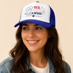 4th of July Trucker Hat — Patriotic Red, White & Blue Foam Cap