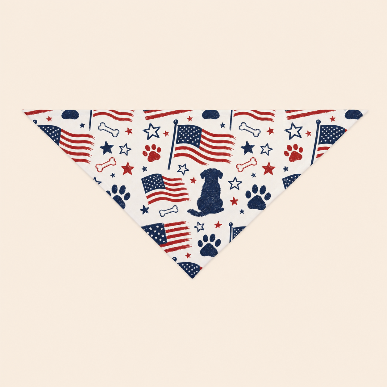 Red, White & Woof Dog Bandana — Patriotic 4th of July Pet Bandana