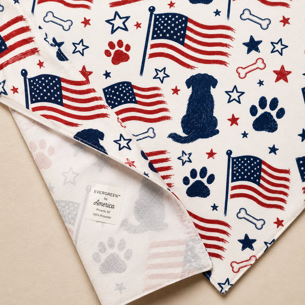 Red, White & Woof Dog Bandana — Patriotic 4th of July Pet Bandana