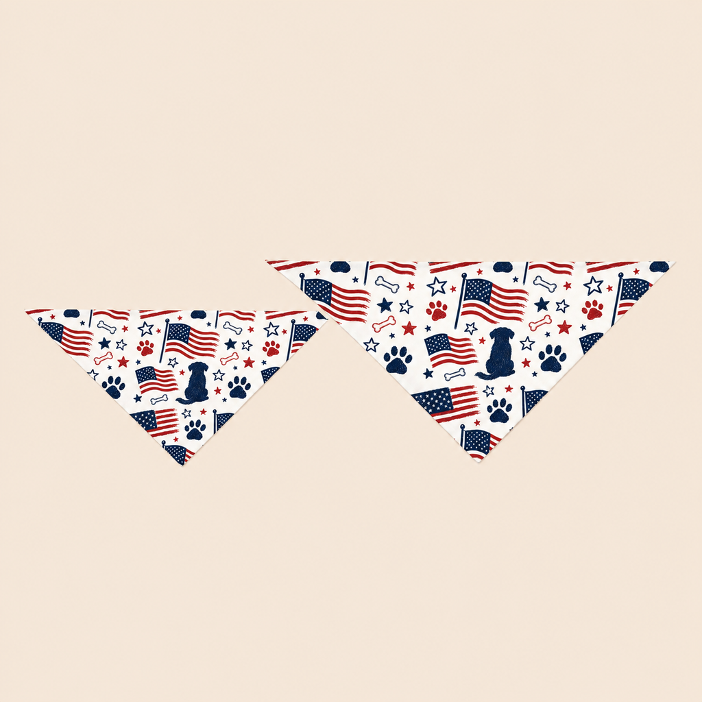 Red, White & Woof Dog Bandana — Patriotic 4th of July Pet Bandana