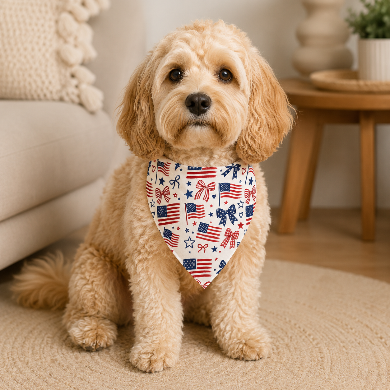 Red, White & Woof Dog Bandana — Patriotic 4th of July Pet Bandana