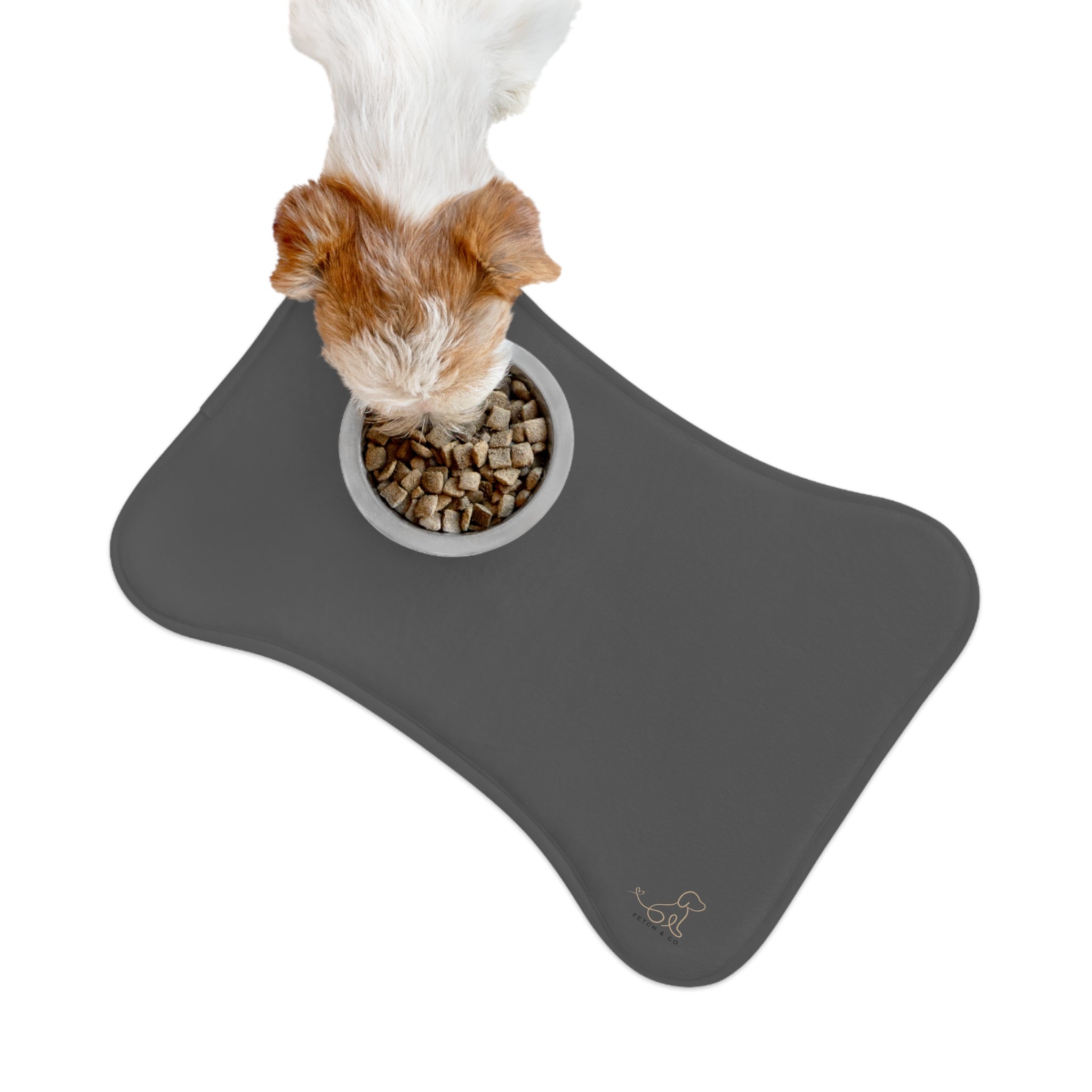 Gray Bone Pet Feeding Mats