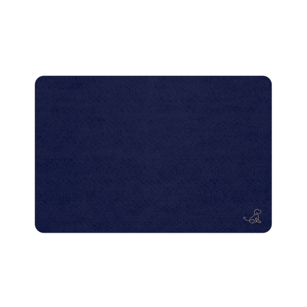 Navy Blue Dog Bowl Mat