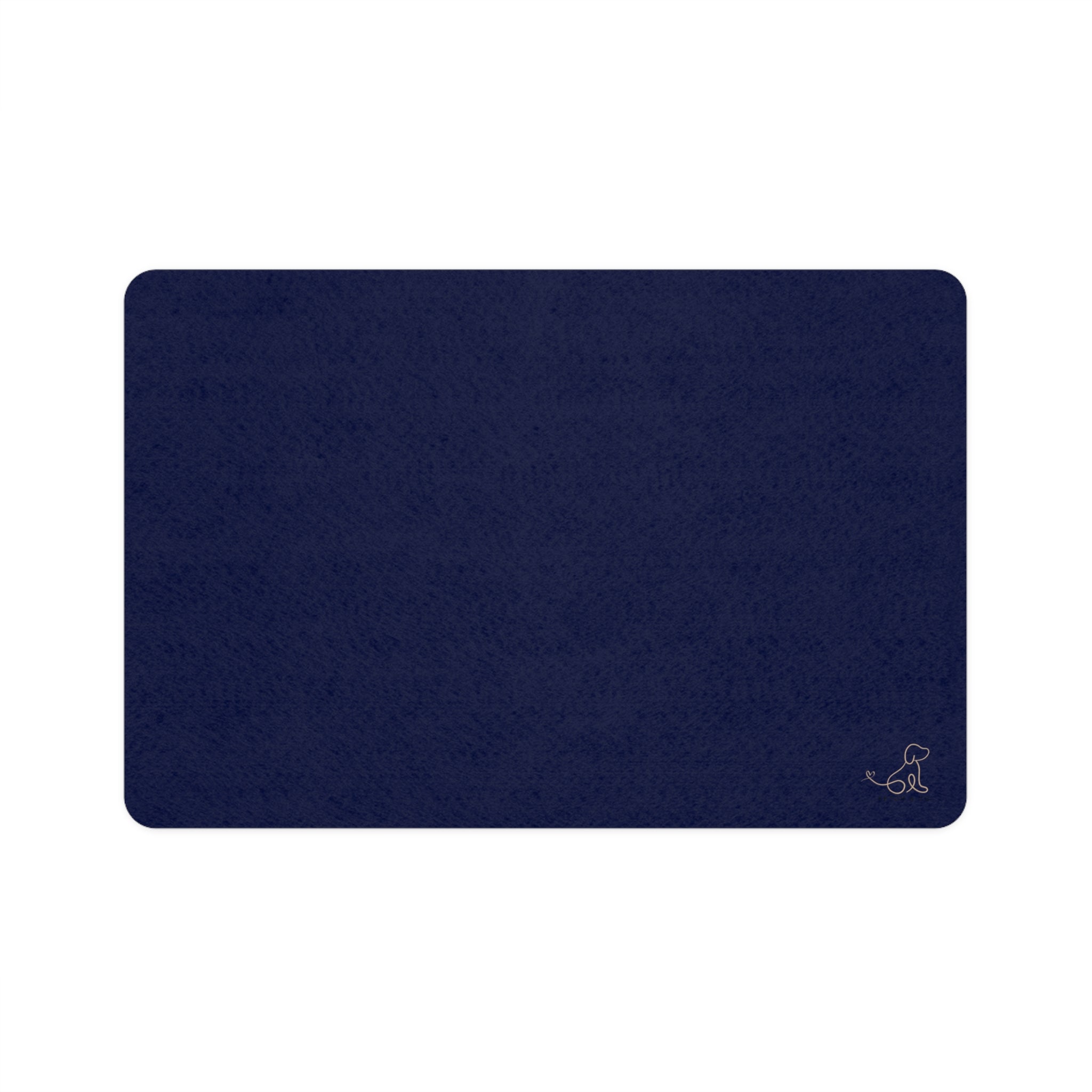 Navy Blue Dog Bowl Mat