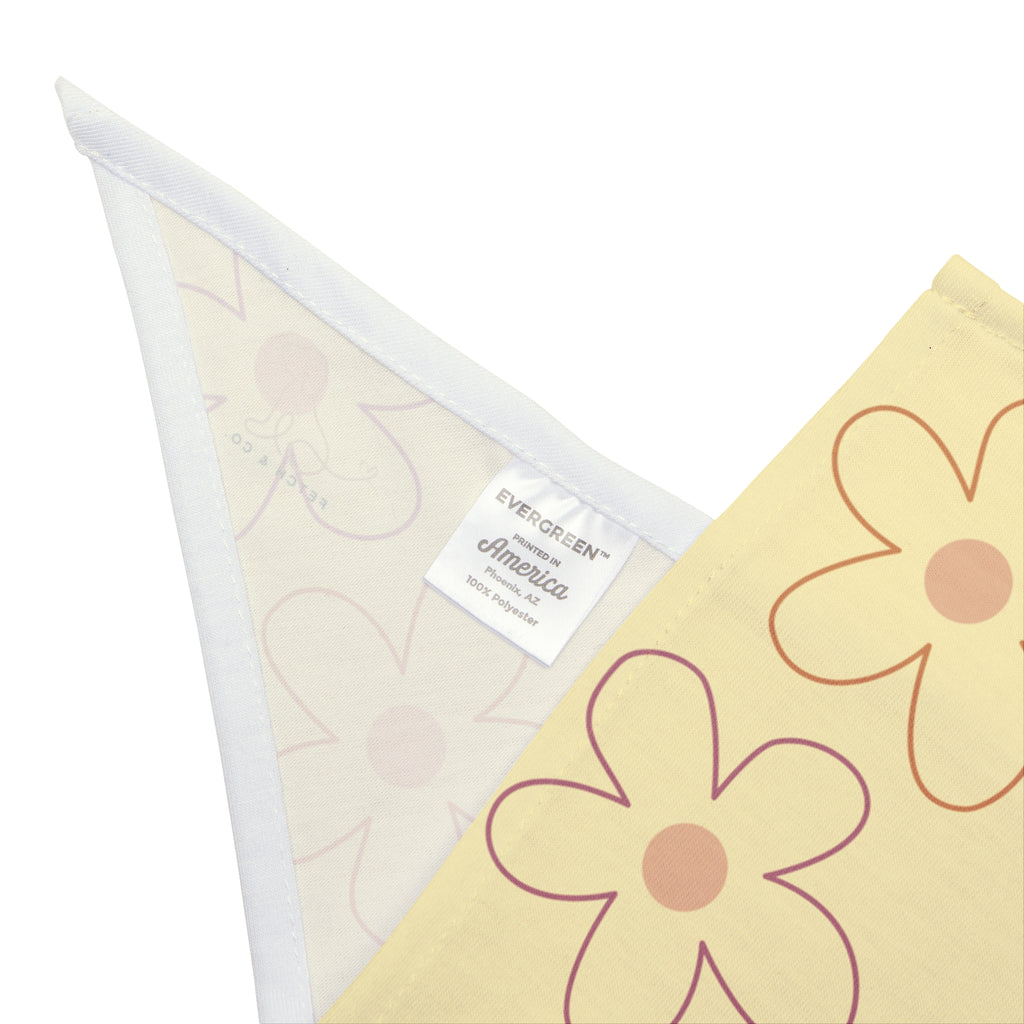 Yellow Floral Pet Bandana