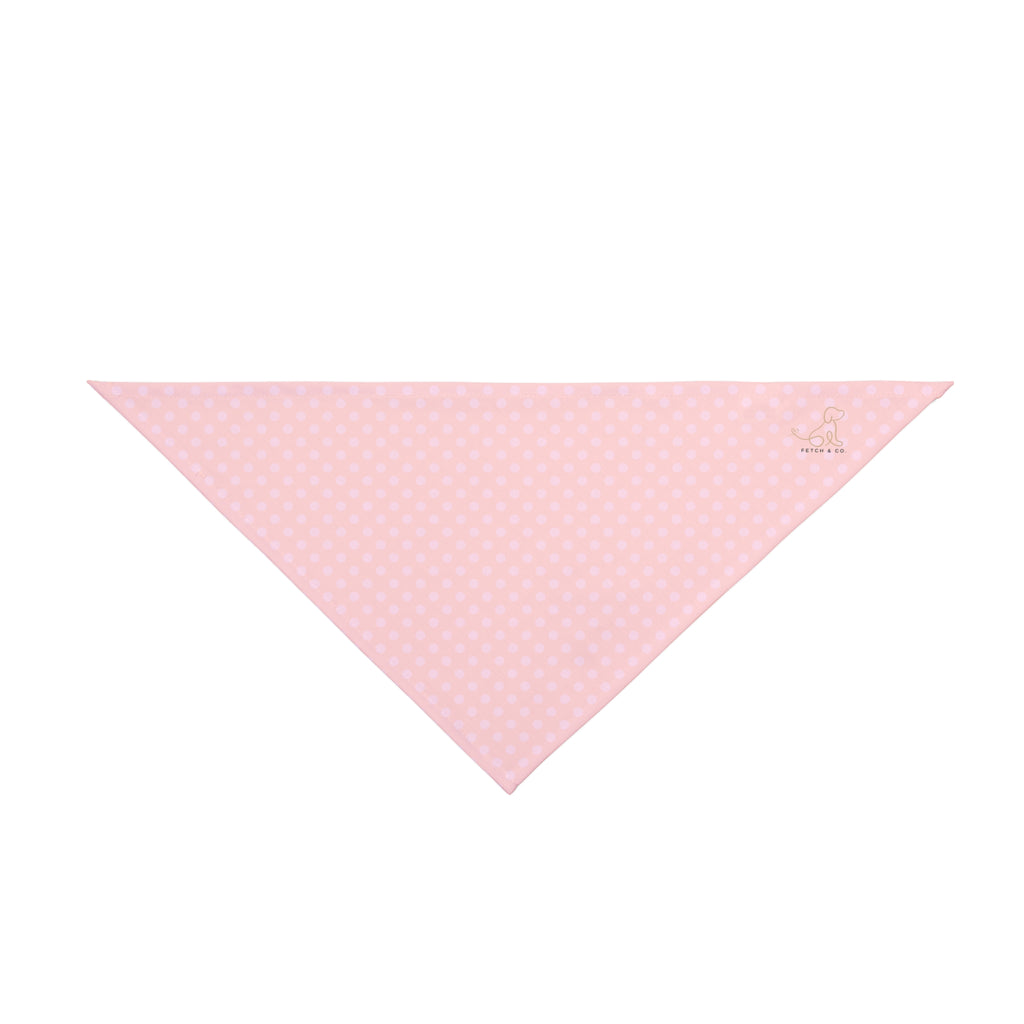 Pink Polka Dot Pet Bandana