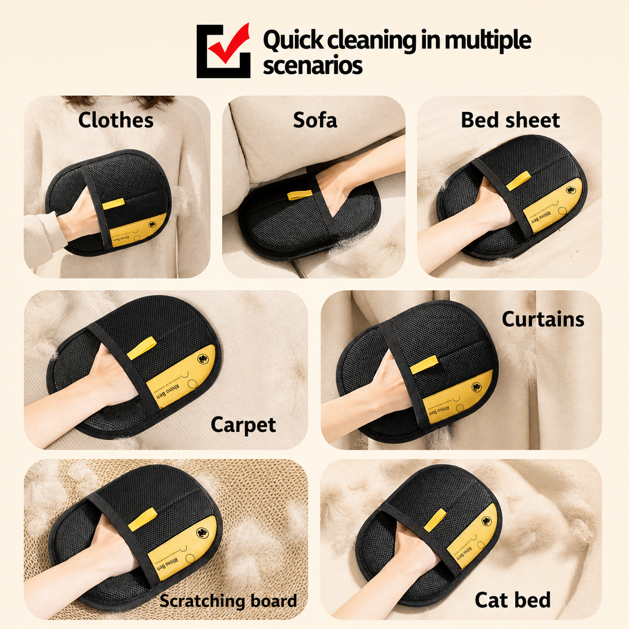 Reusable Pet Hair Removal Glove