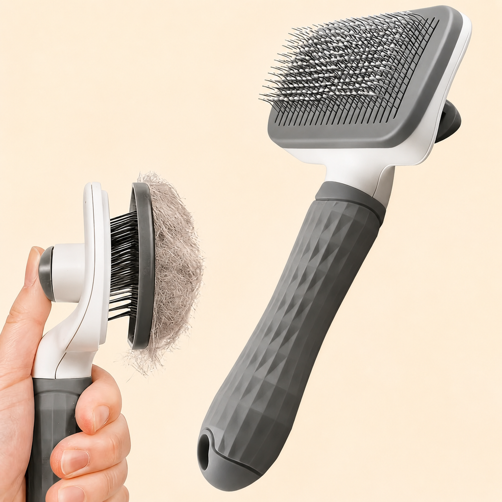 Self-Cleaning Pet Grooming Brush
