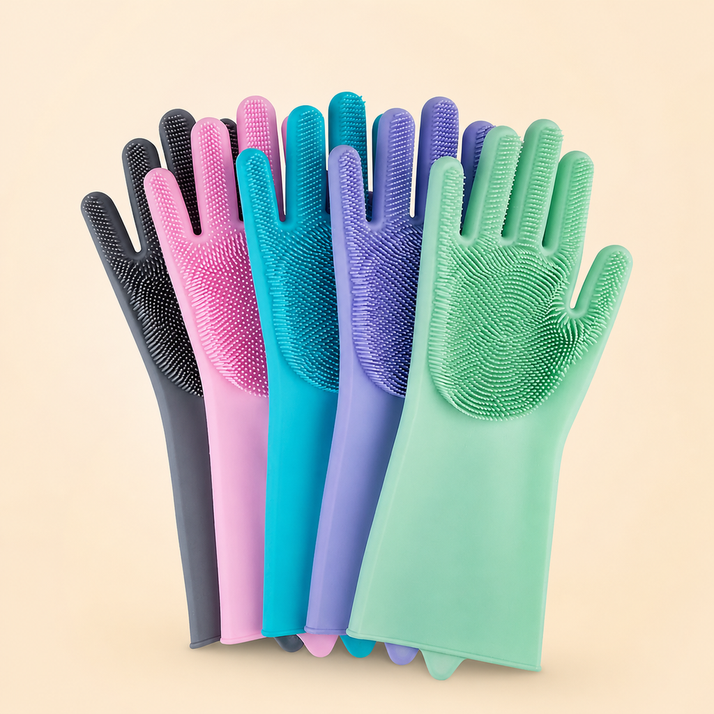 Pet Bath Scrubber Gloves