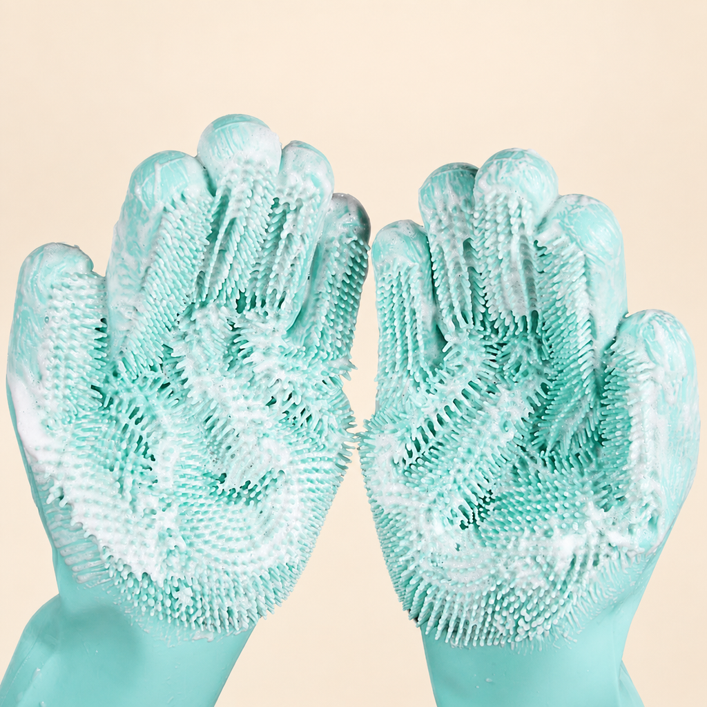 Pet Bath Scrubber Gloves