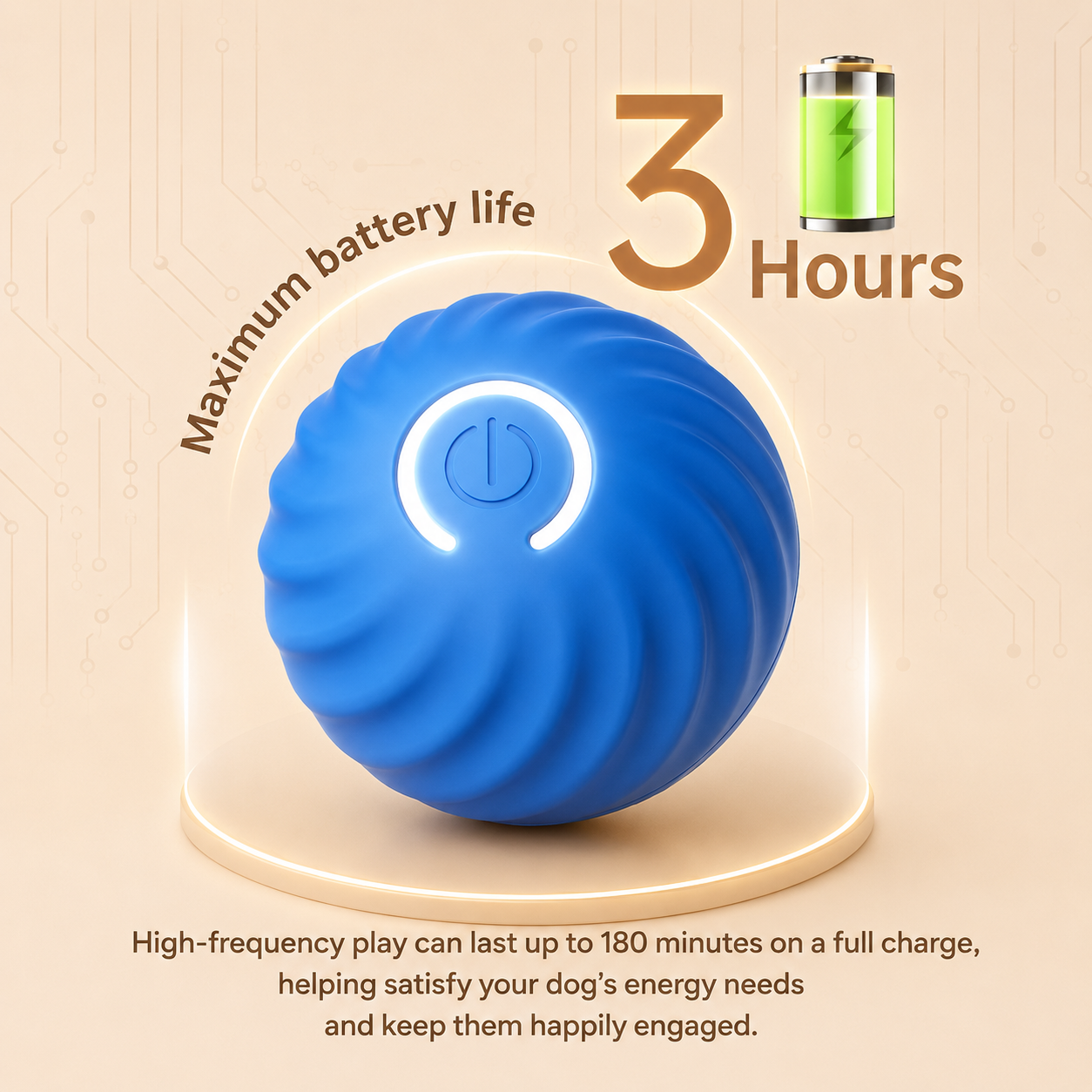 Interactive Automatic Moving Dog Ball Toy