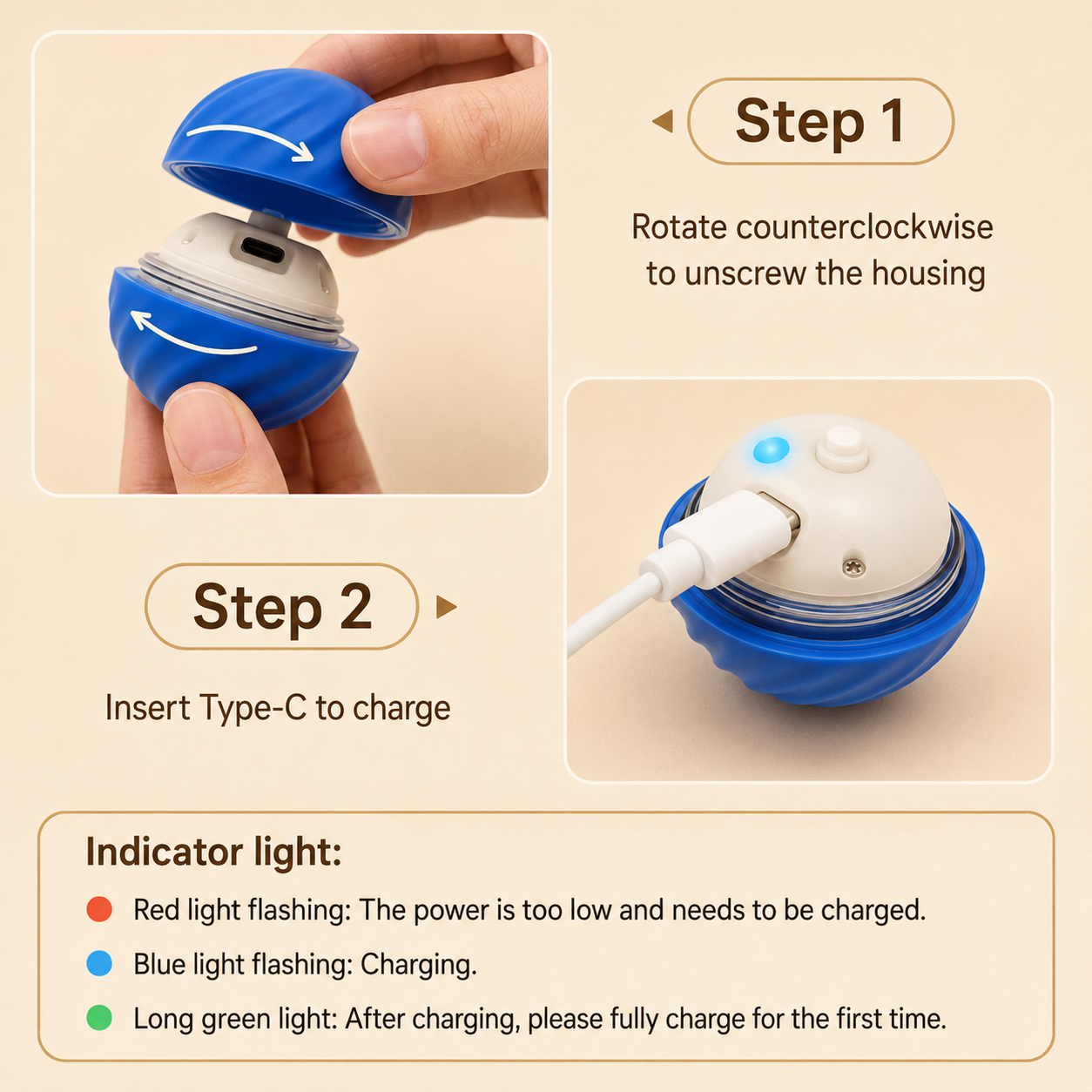 Interactive Automatic Moving Dog Ball Toy