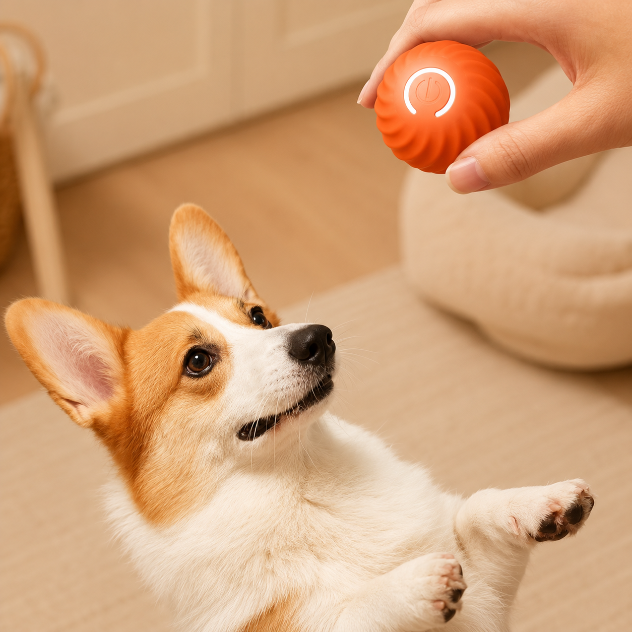 Interactive Automatic Moving Dog Ball Toy