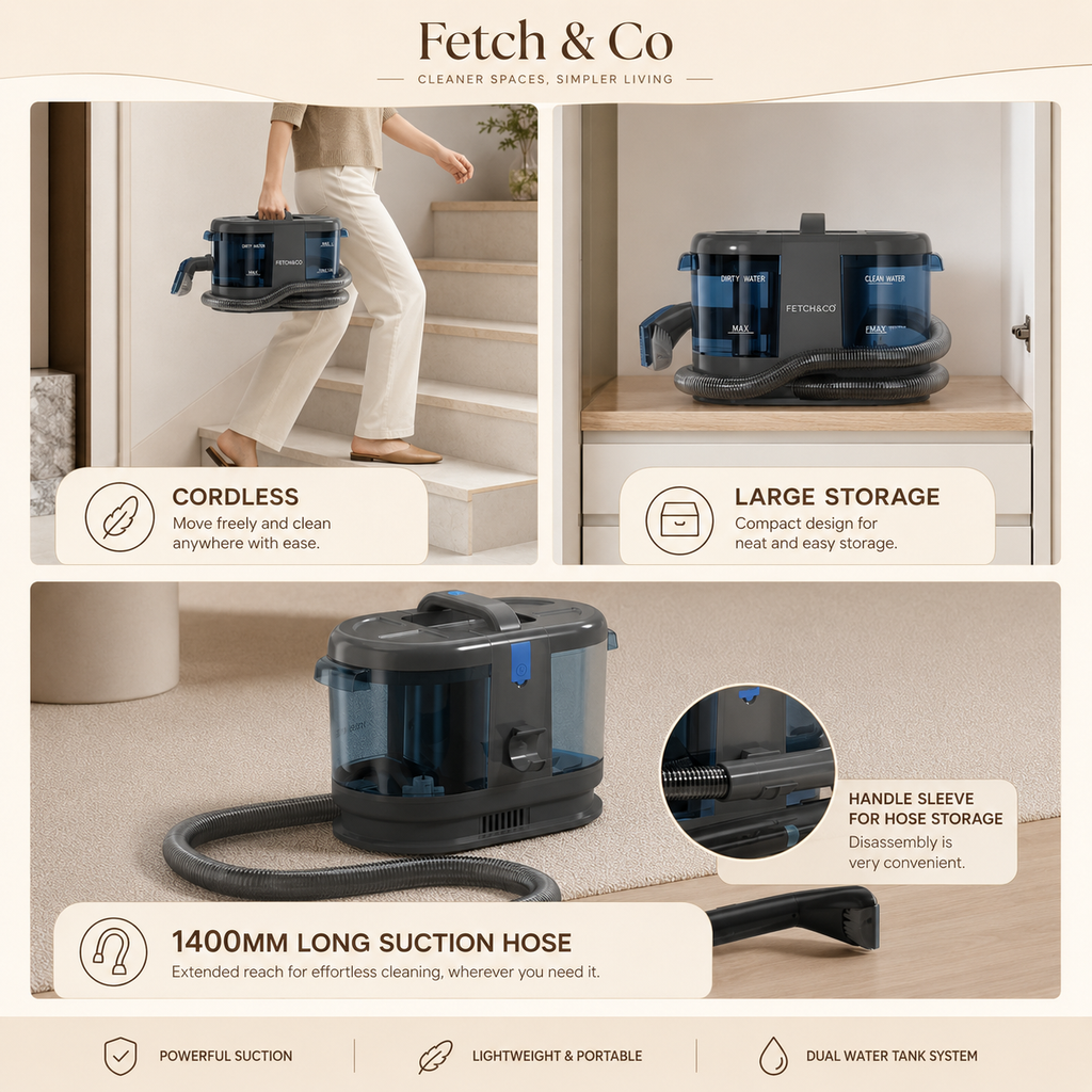 Cordless Spray Vacuum for Carpet & Upholstery