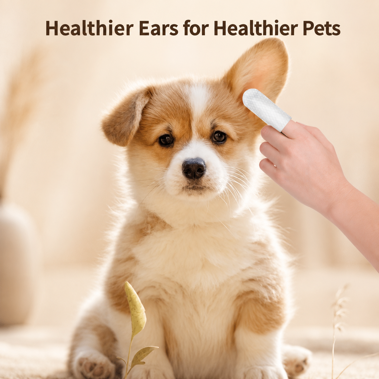 Dog & Cat Ear Cleaning Finger Wipes — 50 Count