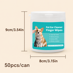 Dog & Cat Ear Cleaning Finger Wipes — 50 Count