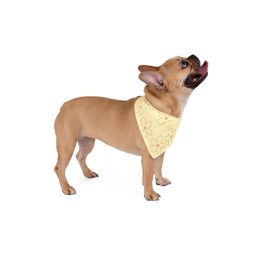 Yellow Floral Pet Bandana