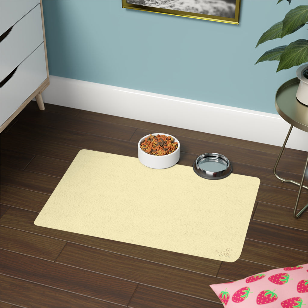 Yellow Dog Bowl Mat