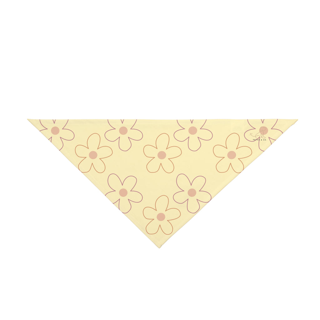 Yellow Floral Pet Bandana