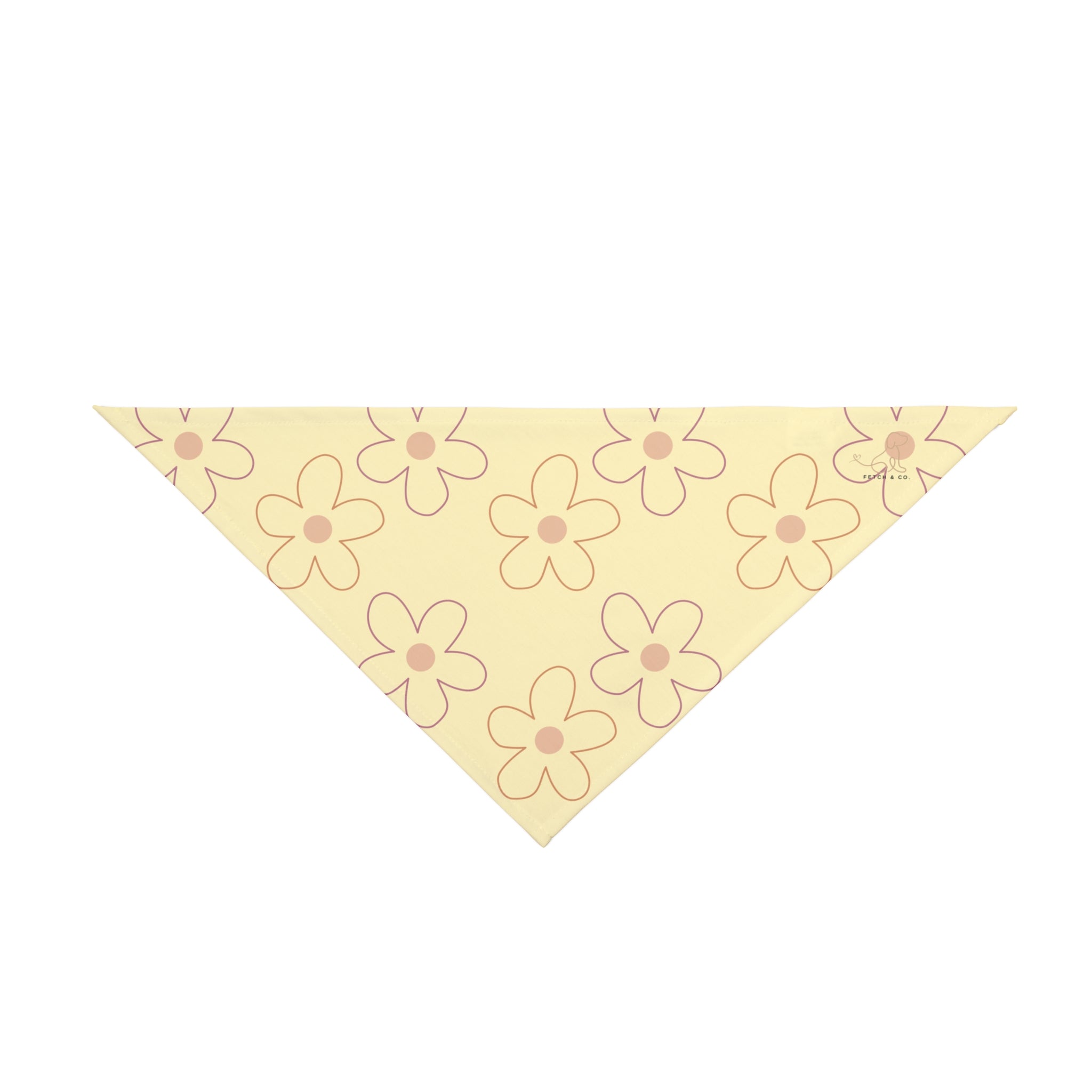 Yellow Floral Pet Bandana
