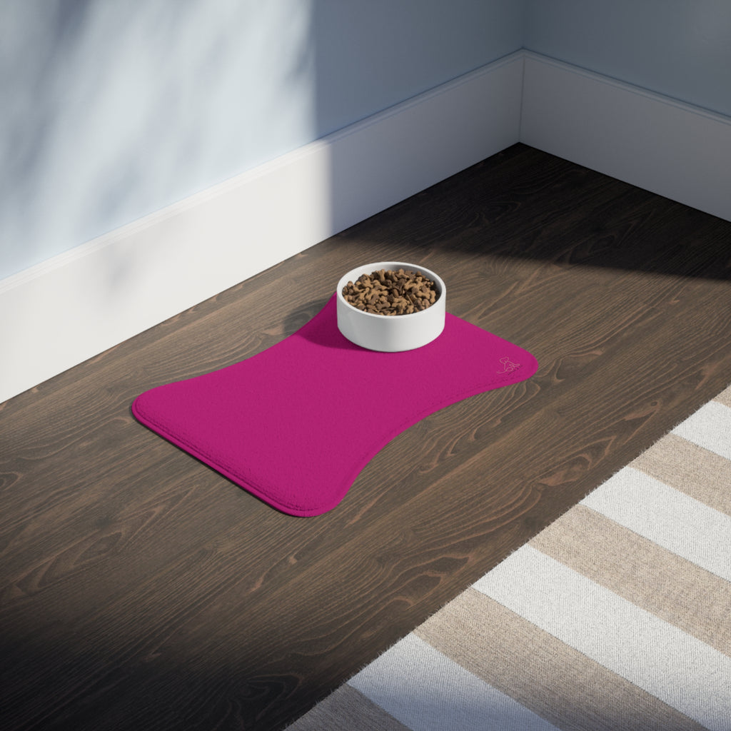 Pink Bone Pet Feeding Mat