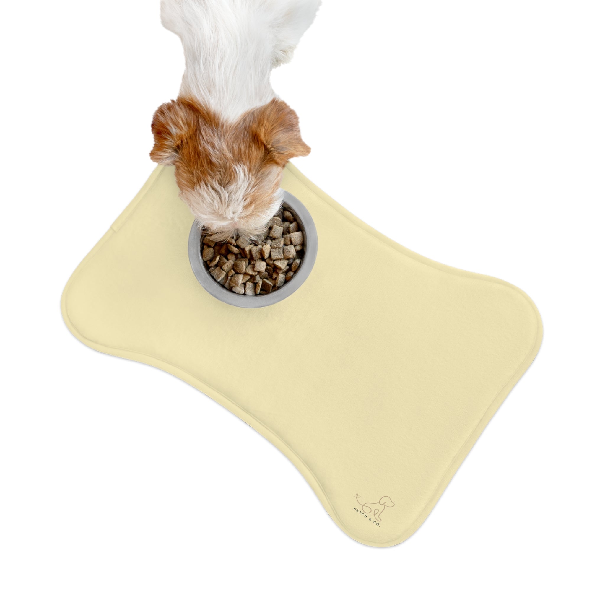 Yellow Bone Pet Feeding Mat