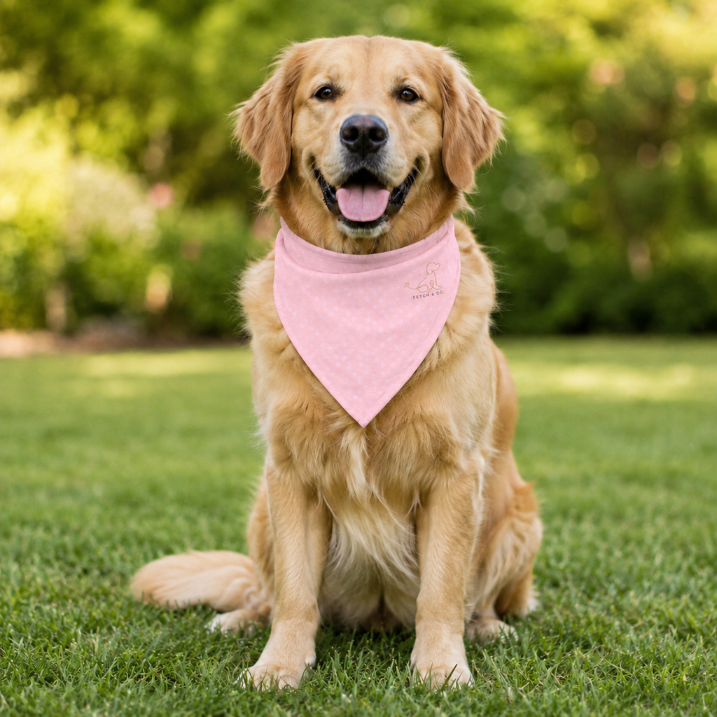 Pink Polka Dot Pet Bandana