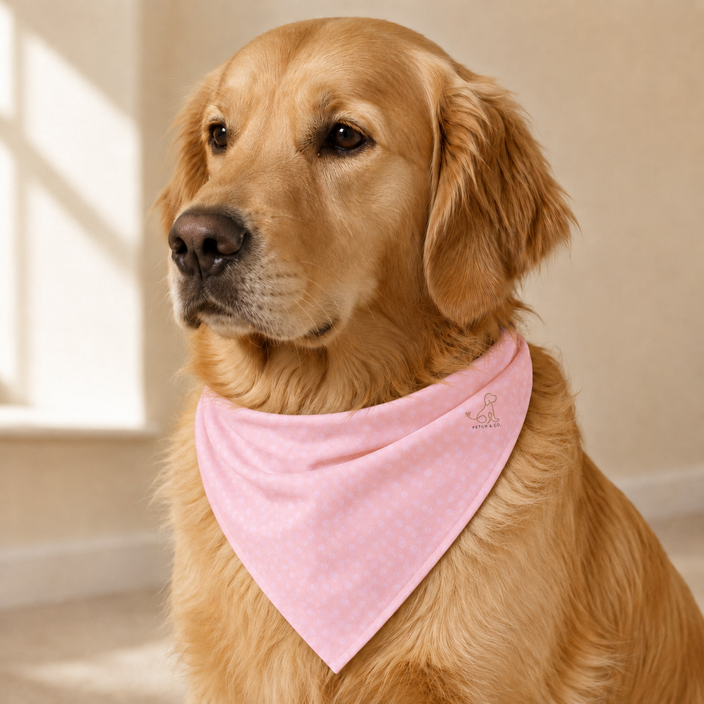 Pink Polka Dot Pet Bandana